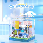 AREA-X Sanrio Sari Kuromi Hellokitty Cinnamoroll Ehitusklotsid MOC Loov Maja Kaunistus Mudel Tellised M&auml;nguasjad T&auml;iskasvanute Kingitused with box white