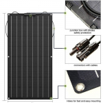 Painduv p&auml;ikesepaneel 300w 200w 100w ETFE PET, fotavoltaaniline PV-element, akulaadija 12V 24V 400w, S&uuml;steemi komplekt [C242406]