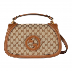 Gucci Blondie Logo Prindiga Reguleeritav Eemaldatav &Otilde;larihm Magnetiline Kinnisega L&otilde;uendist &Otilde;lakott Crossbody T&otilde;mblukuga Kott Keskmine Naiste kotid 815716-HAAKG-9755 Basic Set (Bag+Dust Bag)