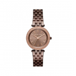 Michael Kors Darci kvartsist pruuni sihverplaadi ja pruuni terasrihmaga k&auml;ekell naistele - MK3553 pruun