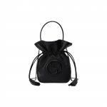 Gucci Blondie Eemaldatava Keti Rihmaga Pingutusn&ouml;&ouml;riga Sulgemine Tutiga Nahast &Auml;mbrikoti Koti Mini Naiste kotid Must 760313-AACP7-1000 Shopping Bag Set(Basic Set+Shopping Bag)