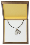 Fox Terrier Wire - Dog necklace in gift box, silver-plated locket for dog fan, striking pendant by Art-Dog brand