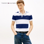 Tommy Hilfiger Meeste 2026 S/S Retro Pique Laiade Triipudega Slim Fit Polo S&auml;rk L