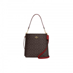 Coach Mollie Klassikaline logotr&uuml;kiga kl&otilde;pskinnitusega Eemaldatava &otilde;larihmaga Kaetud l&otilde;uendist Sile nahast Koppkott Naiste kotid Pruun CA561-IMRVQ Basic Set (Bag+Dust Bag)