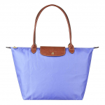 Longchamp Le Pliage 31 pikkade k&auml;epidemetega taaskasutatud l&otilde;uendist ja nahast pelmeenikujuline kott suur naiste kott lavendlililla 1899089B40 Shopping Bag (Basic Set+Shopping Bag)