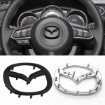 2025 Kuuma ABS-i Auto Rooliratta Keskembleemi Rinnam&auml;rk Mazda logo CX5 RX7 Atenza Axela 3 2 5 CX3 MX3 MX5 CX4 CX9 CX7 RX8 Proteg jaoks gray