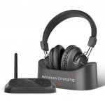 Avantree HT5009 Plus Traadita TV-k&otilde;rvaklapid Bluetooth-saatja komplekt laadimisega Kuni 60 tundi selget heli T&auml;iustatud Kerge aptX Adaptive must