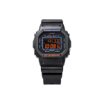 CASIO Kohandatud kell City Battle Teema Eriv&auml;ljaanne City Neon Dream Kuubikukarp Kvartsmehhanism Meeste kellad Must GW-B5600CT-1PRT Orange/Blue Dial