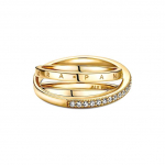 Pandora Pav&eacute; &Uuml;henduv Kolme S&otilde;rmusega S&otilde;rmus Naiste s&otilde;rmused Kuld 169057C01 Box,50
