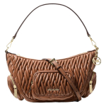 Michael Kors Merritt Commuter Crossbody kunstnahast plisseeritud &otilde;lakott V&auml;ikesed naiste kotid Pruun 35S6G0WC1Y-230 Basic Set (Bag+Dust Bag) brown