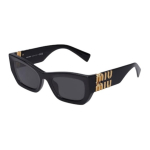 Miu Miu t&auml;israamiga detailidega ruudukujulised atsetaadist p&auml;ikeseprillid Naiste p&auml;ikeseprillid Must 76I-XEV005 Eyeglass Case/Pouch+Box