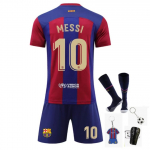 Barcelona Messi #10 Jalgpallis&auml;rk Komplekt, Laste Spordir&otilde;ivad, Punane Pol&uuml;ester 100-110 CM