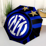 Inter Milan, Automaatse avamise ja sulgemisega vihmavarju m&auml;rk, 8 ribiga konstruktsioon, Kaasaskantav vihmavari, Sobib meestele ja naistele k&otilde;ikidel aastaaegadel, T&auml;iuslik kingitus