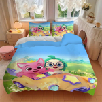 3 tk Pinkfong Wonderstar: Maagiline autemaailma voodipesukomplekt &ndash; t&auml;iuslik kaunistuseks, kingituseks ja igap&auml;evaseks kasutamiseks!1202030a 200x220cm