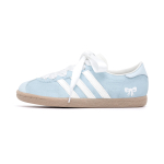 Adidas Originals Stadt Blue Butterfly, Refreshing Leather, Suede Slip Resistant Low top Skateboard Shoes Unisex JR6343(Team1047-) 39⅓ white