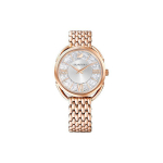 Swarovski Crystalline Glam Series Kell Kvartsmehhanism H&otilde;bedane sihver Naiste kellad Roosakuld 5452465 Regular Watch Box,Rose Gold Strap