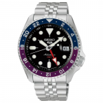 SEIKO Nr. 5. seeria 100 meetrit veekindel Automaatne Terasest Rihm 42,5 mm meeste k&auml;ekell must sihver SBSC021 must