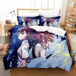 Uus Anime Kawaii T&uuml;drukud A Certain Scientific Railgun Voodipesukomplekt Poisid T&uuml;drukud Twin Queen Suurus Tekikott Padjap&uuml;&uuml;r Voodi Lapsed T&auml;iskasvanud 135x200cm