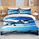 Moodne 3D-tr&uuml;kiga lennukilennuki voodipesukomplekt Multikas tekikatted padjap&uuml;&uuml;ridega Pehme voodipesu Kohandatud voodipesu Dropshipping 140x200cm 3pcs