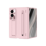 Samsung Galaxy Z Fold 8 Fold 8 laia telefoni&uuml;mbrise jaoks peidetud jala, integreeritud pliiatsihoidja ja k&otilde;rglahutusega kilega Galaxy Z Fold 8 roosa