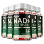 Liposomaalsed NAD+ kapslid, 1200 mg, Resveratroli ekstrakt, Looduslik toidulisand, Sobib nii meestele kui ka naistele 120*5