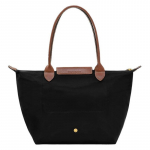 Longchamp Metallist riistvara kl&otilde;pskinnitusega pol&uuml;amiidist kandekott kandekott ostukott k&auml;ekott keskmine naiste must L2605089001 must