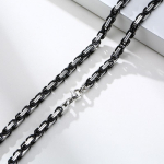 Vnox Meeste Basic Kuubikujuline Ruudukujuline B&uuml;tsantsi Kett Kaelakee 4mm Laiune Roostevabast Terasest Tahke Metall Punk Kaelarihm Meeste Ehted 60cm