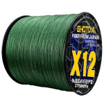 300M Premium 12-kiuline PE punutud kalastustamiin &Uuml;litugev Super Sile Kalastustamiin (Green,300m&3.0) roheline