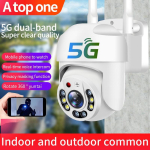 Uus 5G 1080P WiFi IP-kaamera Traadita Speed Dome PTZ IP66 Veekindel CCTV IR V&auml;litingimustes NetCam J&auml;relevalve Automaatne J&auml;lgimine T&auml;isv&auml;rviline &Ouml;&ouml;n&auml;gemine 1080P US Plug valge