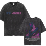 TV Girl Who Really Cares Album Vintage Pesitud T-s&auml;rk Mehed Naised Puuvillane Suur T-s&auml;rk Meeste Mood T-s&auml;rgid Vabaaja Streetwear 2XL mitmev&auml;rviline