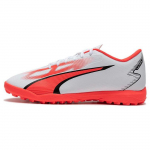 Puma Ultra Play Meeste TF Jalgpallijalatsid Valge Punane Must &Uuml;mar Ninas&otilde;&otilde;rmega Paelkinnitusega Kulumiskindel 107528-01 42