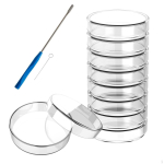 10 t&uuml;kki klaasist Petripitt kaanega kuumakindel klaasn&otilde;u 60MM Inoculating white