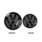 2 tk Esi- ja Tagumine Embleem VW Golf 6/Golf 7/Golf 7.5/Golf 8 jaoks Ei M&otilde;juta ACC-d Muudetud Must Silt Tasane Peegelpind Logo Kleebis GOLF 8 (MK8)