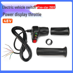 Elektriratas 24V/36V/48V Poolk&auml;epide 29DX Keerlev gaasipedaal Kiiruse reguleerimine 48V Five-Star 29DX Switch Half-Grip black