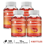 Astaksantiin 12 mg 120 pehmet kapslit &mdash; Antioks&uuml;dandi tugi, Immuuns&uuml;steemi tugi, Igap&auml;evane heaolu 120*4