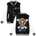S&uuml;gismood Varsity jope Anime One Piece Vabaaja pesapallijakid T&auml;iskasvanute laste riided Armas dressipluusjakk J&otilde;ulukingitus 120cm black