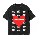 Undertale Sans ja Papyrus T-s&auml;rgid Harajuku Pesitud T-s&auml;rgid Undertale Graafilised T-s&auml;rgid Meeste Naiste R&otilde;ivad L&uuml;hikeste Varrukatega T-s&auml;rk 4XL black