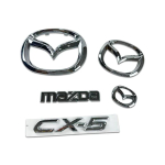Plastikust auto esipagassi embleem Tagumine saba &uuml;mberehituse kaunistus Mazda 3 6 CX-4 CX-5 Rooliratta embleem 3D vahetatav kleebis