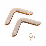 2 tk Metallist k&auml;ekoti nurgakaitse servakaitset rahakoti valmistamise tarvikute jaoks kuld