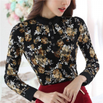 SURE XIAO STORY Fashion Woman Pluusid 2019 Suures suuruses topid Witner pluus Naiste s&auml;rgid pikkade varrukatega S must