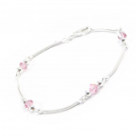 Les Tr&eacute;sors De Lily [C4453] - Bracelet Argent 'Clara' Rose Heleroosa