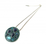 Les Tr&eacute;sors De Lily [F5980] - Collier Cr&eacute;ateur 'M&eacute;lusine' Bleu Canard t&uuml;rkiissinine