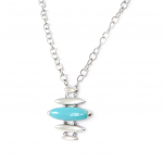 Altesse [I2891] - Collier acier 'Calypso' turquoise t&uuml;rkiissinine