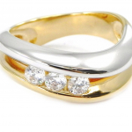 Bague Plaqu&eacute; Or 'C&acirc;lin' 2 tons 50 kuld