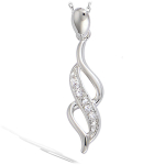 Les Tr&eacute;sors De Lily [I9822] - H&otilde;bedane ripats  Goddess  H&otilde;bevalge (roodiumiga kaetud) - 30x7 mm valge