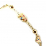 Altesse [K6361] - Bracelet plaqu&eacute; or 'Animaux' multicolore kuld