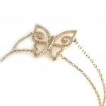 Les Tr&eacute;sors De Lily [K9126] - Bracelet Plaqu&eacute; Or 'Papillon' blanc dor&eacute; kuld