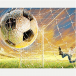 Teemanttikandid T&auml;is&uuml;mmargune DIY 5D Teemantmaal Ristpistes Maastiku Jalgpall N&auml;put&ouml;&ouml; 20X30CM