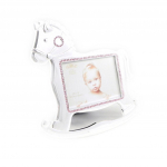 Les Tr&eacute;sors De Lily [I0542] - Pildiraam 'Mon Ange' roosa kiikhobune - 19x19 cm - foto 9x13 cm Heleroosa