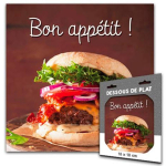 Les Tr&eacute;sors De Lily [Q8355] - Dessous de plat 'Messages' (Bon App&eacute;tit) - 18x18 cm pruun